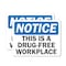 Signmission OSHA Notice Decal - Drug-Free, 5 in W x Rectangle, Vinyl Decal OS-2PACK-NS-D-35-L-19535 - alternate 1